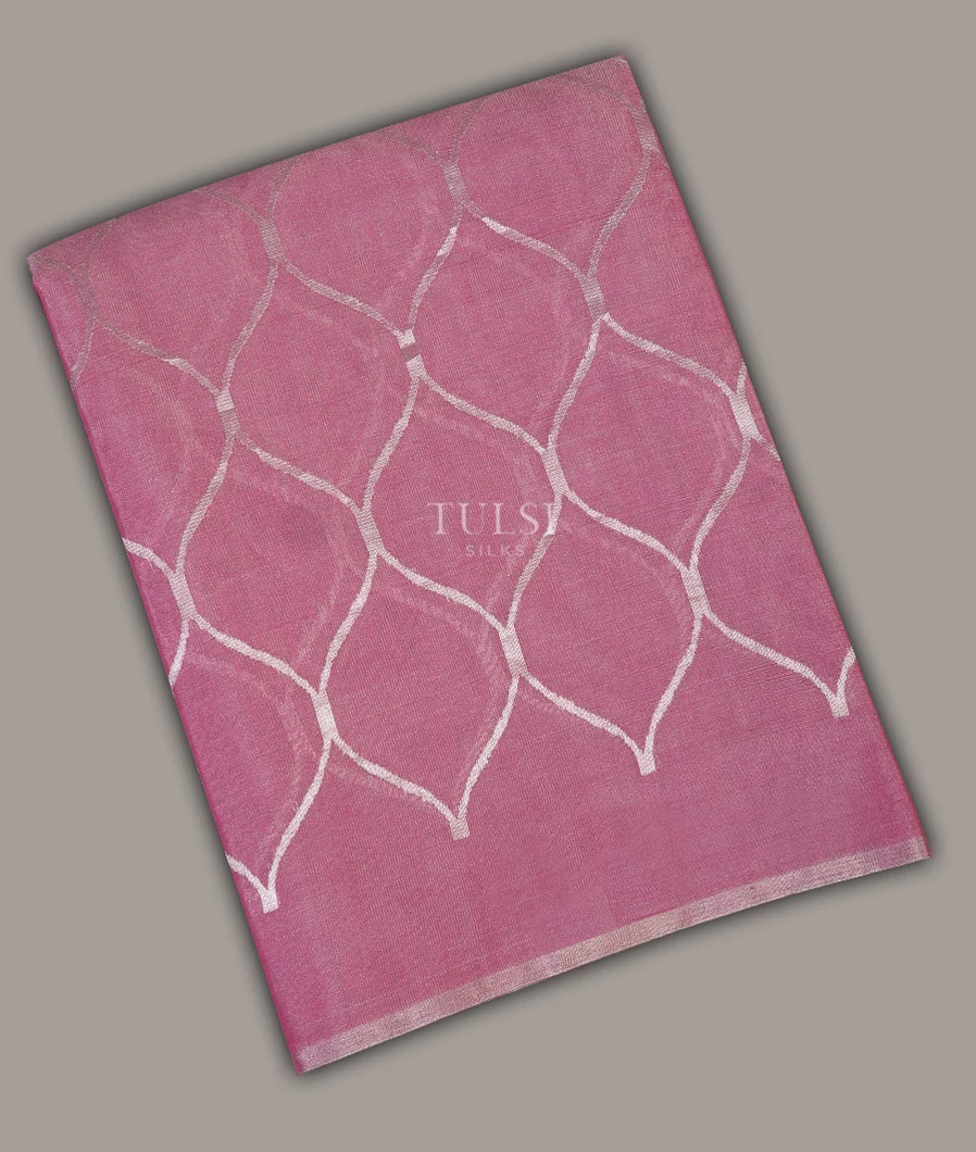 Pink Chanderi Uppada Tissue Silk Saree T689403-image
