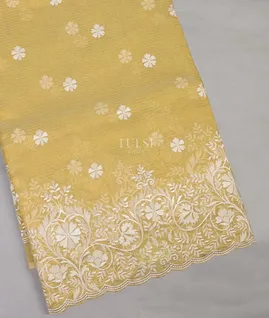 Yellow Silk Kota Embroidery Saree T690054-image
