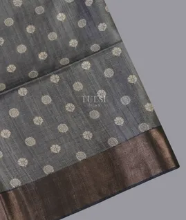 Grey Tussar Printed Saree T689329-image