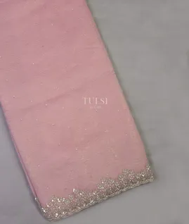 Pink Chiffon Embroidery Silk Saree T691348-image
