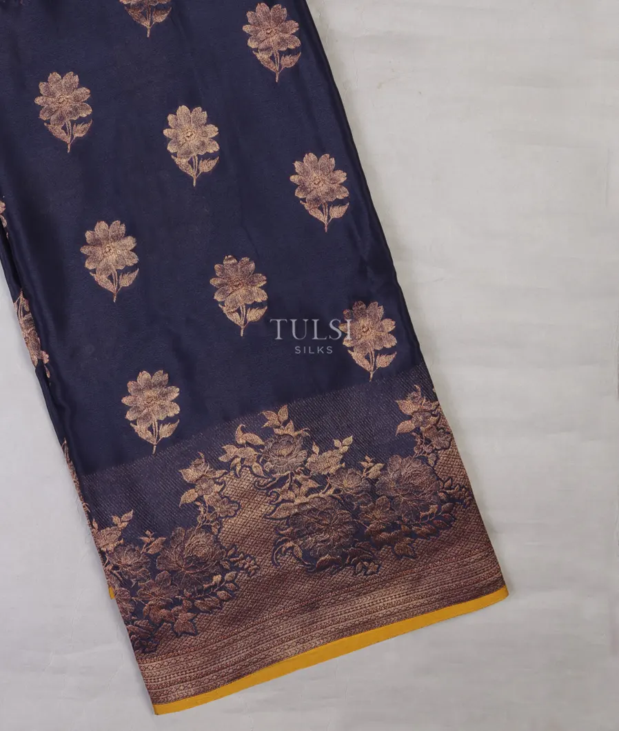 Blue Mysore Crepe Silk Saree T683575-image