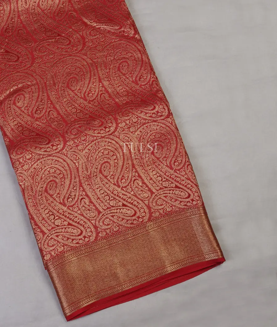 Red Mysore Crepe Silk Saree T683573-image