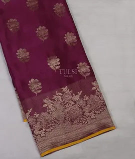 Purple Mysore Crepe Silk Saree T683582-image