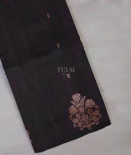 Black Banaras Tussar Saree T684229-image