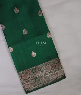 Green Banaras Tussar Saree T688111-image