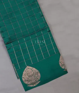 Peacock Green Banaras Silk Saree T692160-image