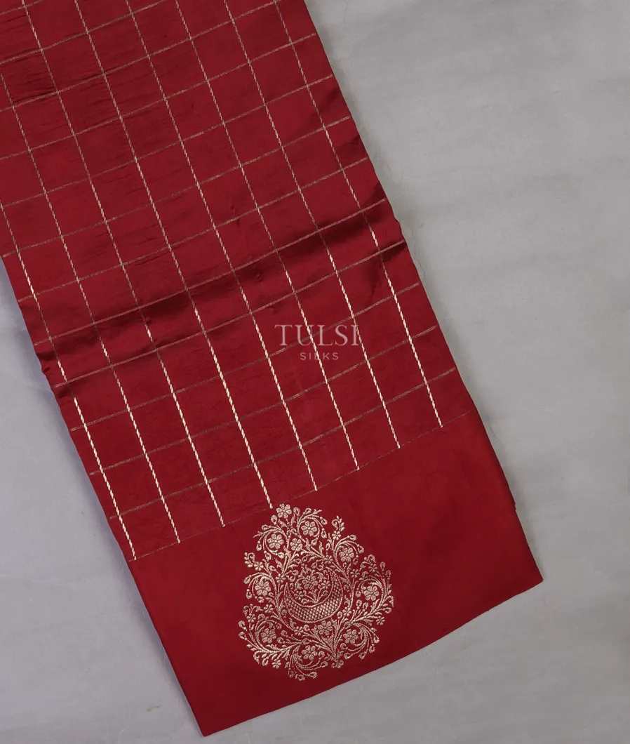 Red Banaras Silk Saree T692163-image