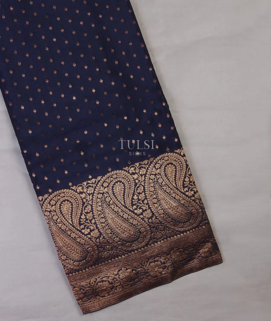Blue Mysore Crepe Silk Saree T692015-image