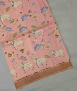 Pink Tussar Printed Saree T690111-image