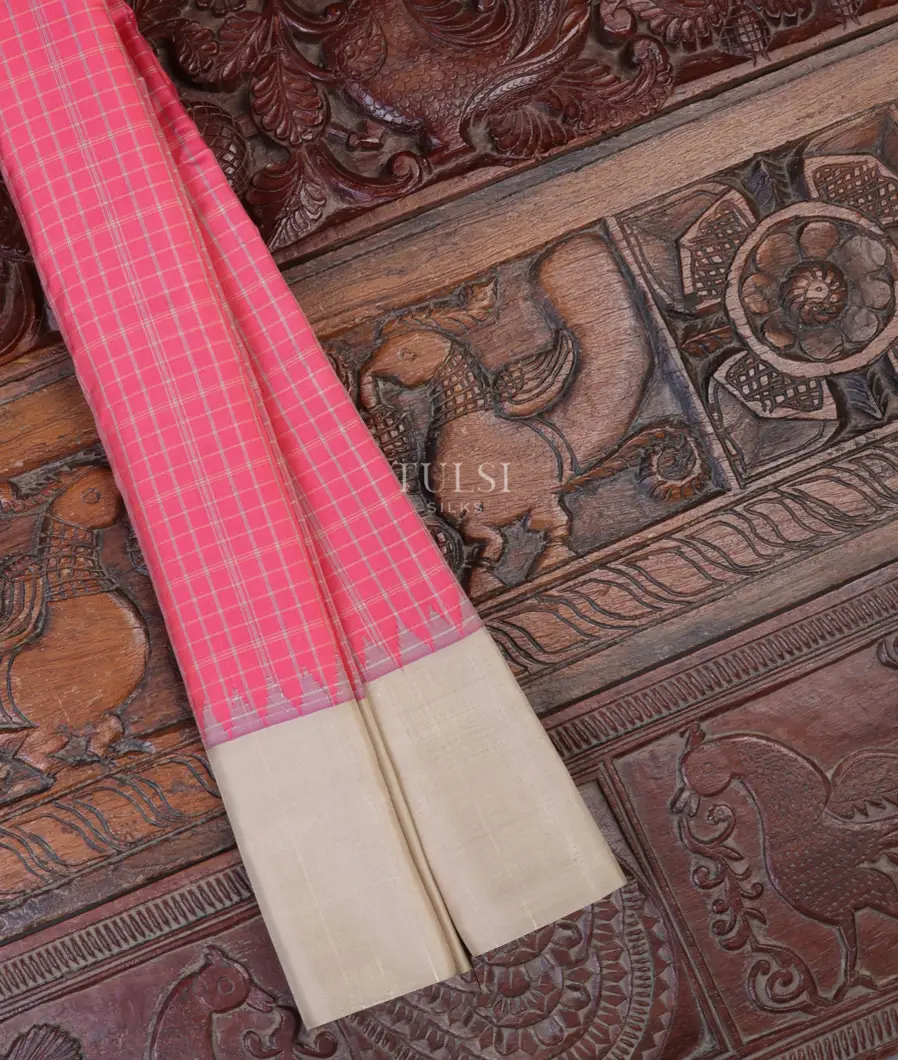 Pink Gadwal Silk Saree T692077-image