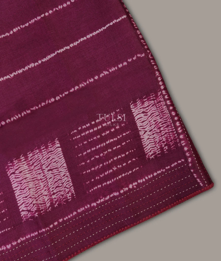 Purple Tussar Printed Saree T573505-image