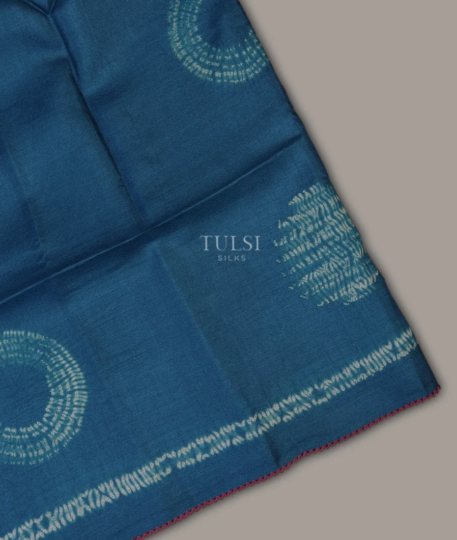 Blue Tussar Printed SareeT669352-image