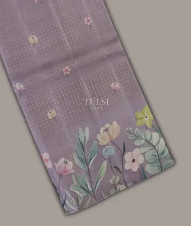 Grey Tussar Printed Saree T691955-image