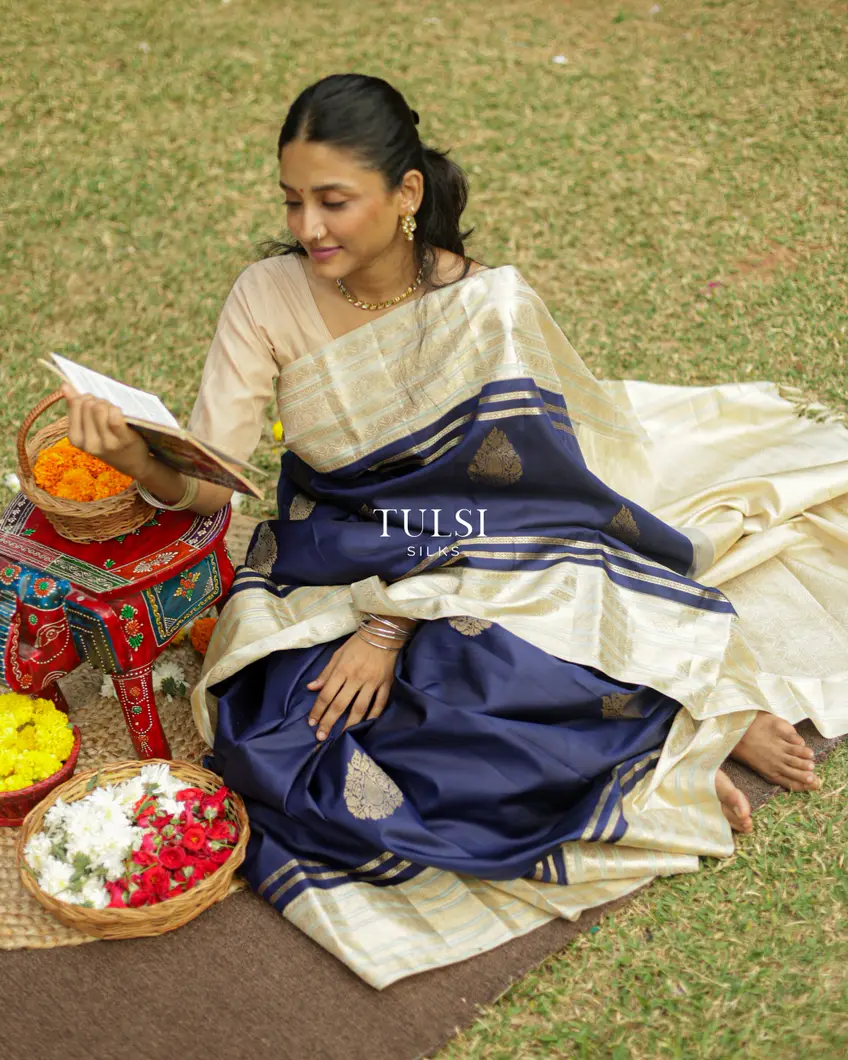 Blue Kanjivaram Silk Saree T662836-image