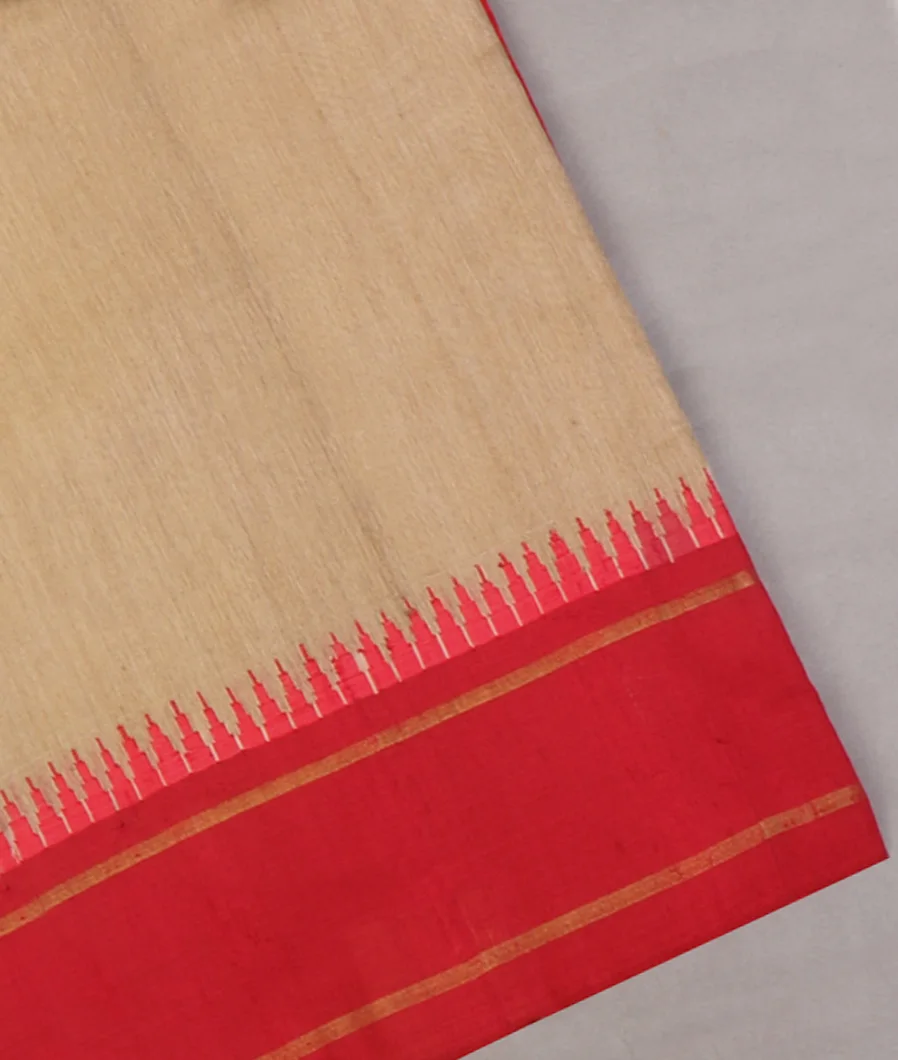 Beige Woven Tussar Saree T625632-1-image