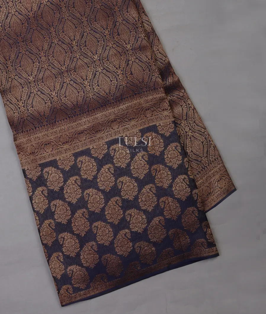 Blue Mysore Crepe Silk Saree T692040-image