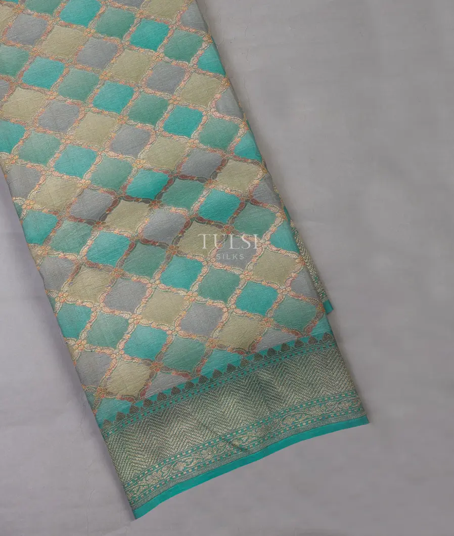 Multicolour Tussar Georgette Saree T594684-1-image