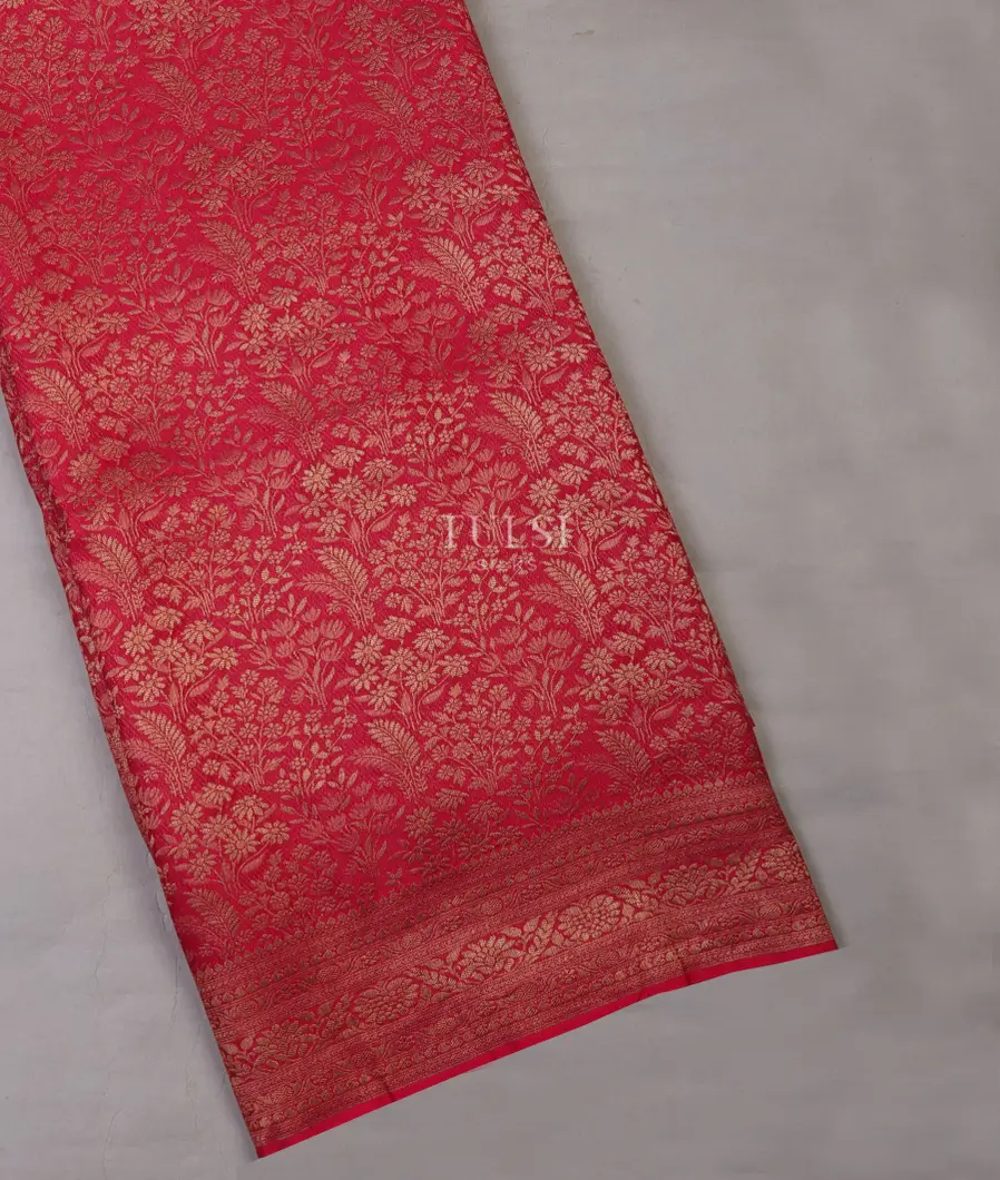 Pinkish Red Mysore Crepe Silk Saree T692049-image