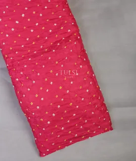 Pink Bandhani Gajji Silk Saree T693745-image