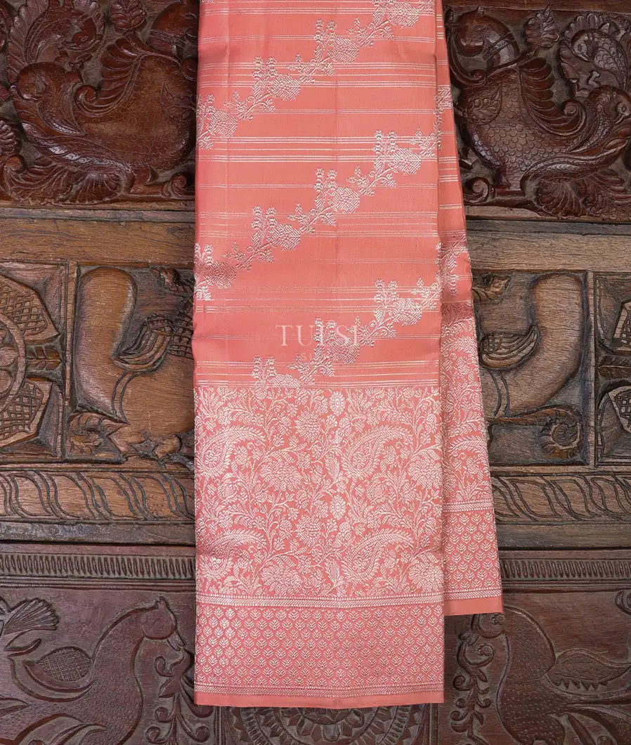 Peach Kanjivaram Silk Saree T693102-image