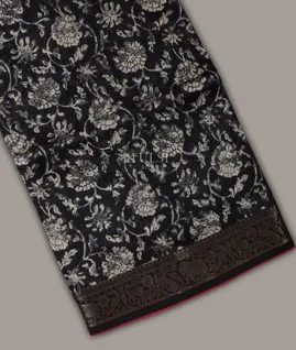 Black Printed Cotton Saree  T689591-image