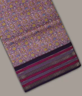 Dusty Pink Printed Cotton Saree  T692235-image