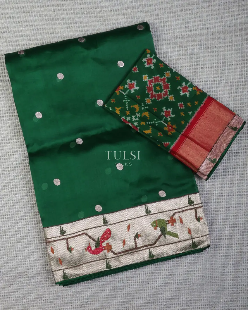 Green Kora Organza Embroidery Saree T693577-image
