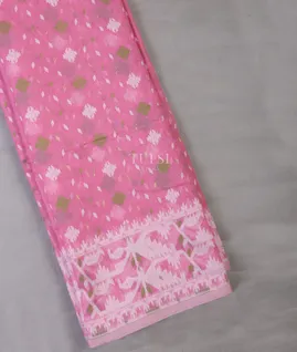 Pink Dhakai Cotton Saree T690363-image