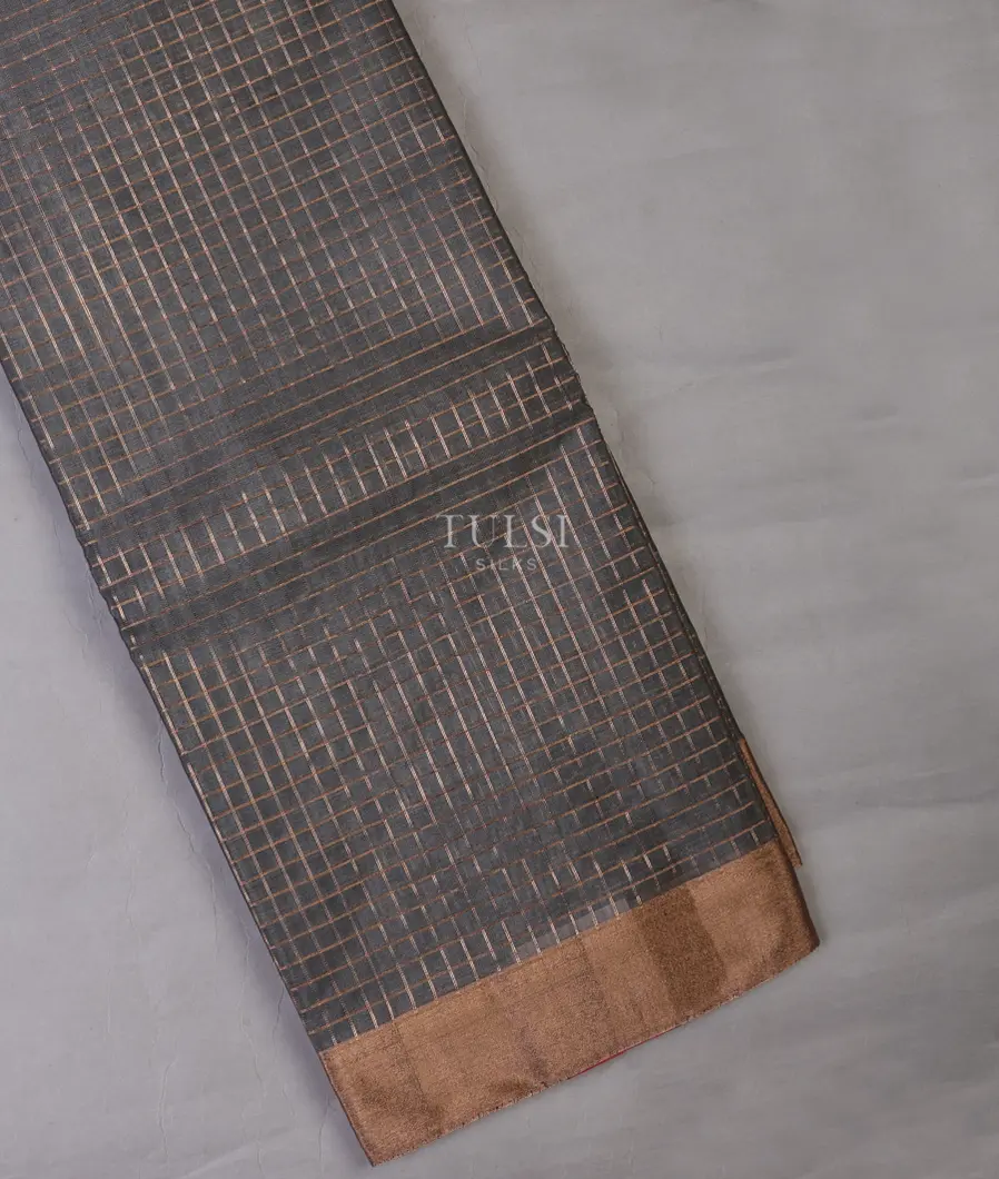 Grey Silk Cotton Saree T692700-image