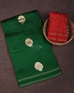 Green Banaras Silk Saree T694291-image