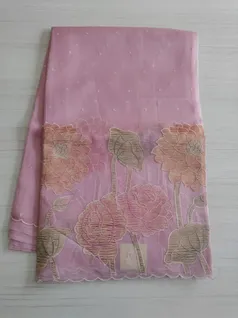 Pink Kora Organza Embroidery T689571-image