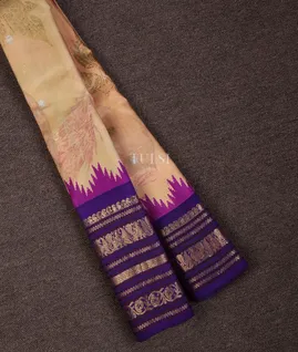 Dark Beige Gadwal Silk Saree T696364-image