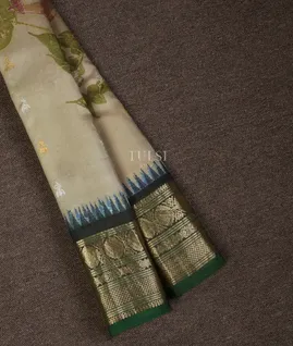Beige Gadwal Silk Saree T696366-image