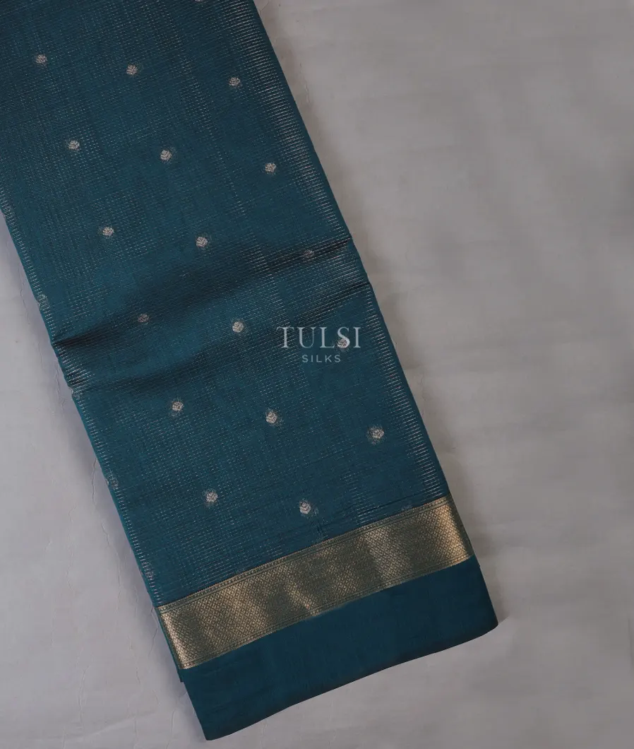 Blue Silk Cotton Saree T692652-image