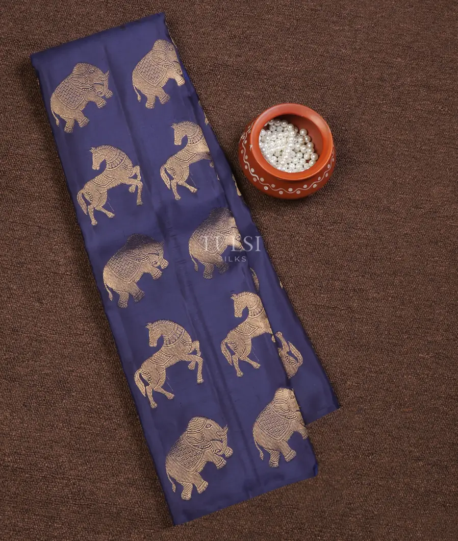 Blue Kanjivaram Silk Saree T696702-image