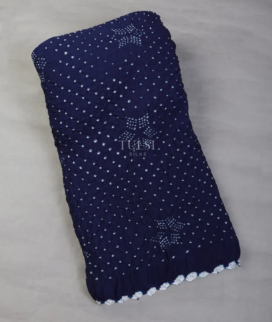 Blue Bandhani Gajji Silk Saree T511099-image