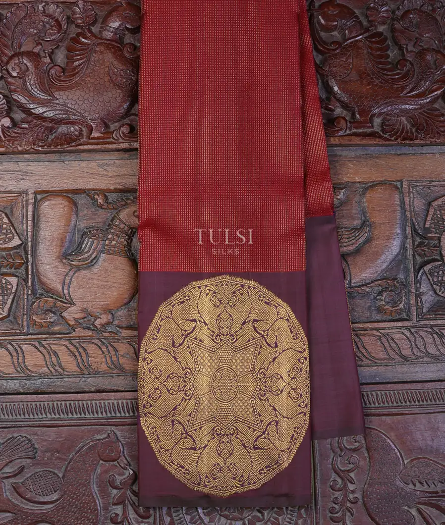 Red Kanjivaram Silk Saree T696049-image
