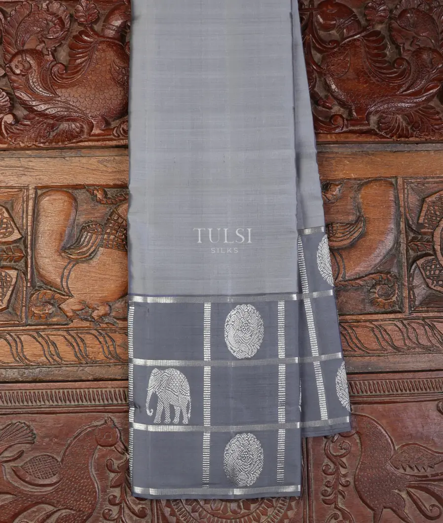 Grey Kanjivaram Silk Saree T694712-image