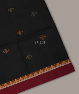 Black Silk Cotton Saree T696460-image