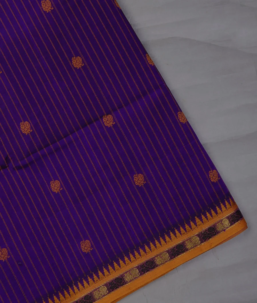 Purple Silk Cotton Saree T696391-image