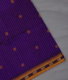 Purple Silk Cotton Saree T696391-image
