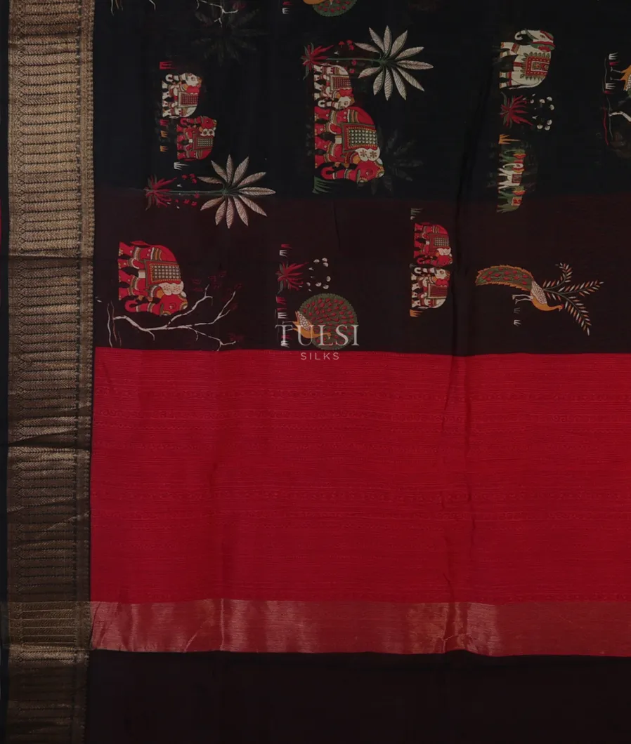 black-printed-cotton-saree-t691008-t691008-d