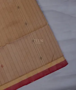Beige Silk Cotton Saree T696444-image