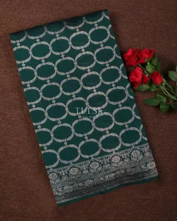 Peacock Blue Banaras Tussar Saree T694241-image