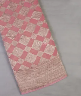 Pink Banaras Georgette Silk Saree T595819-image