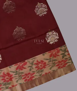 Maroon Soft Silk Saree T668221-image