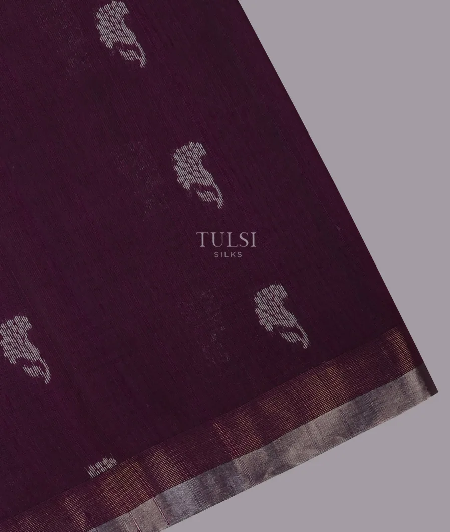 Purple Woven Raw Silk Saree T688822-image