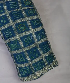 Blue Bandhani Gajji Silk Saree T693729-image