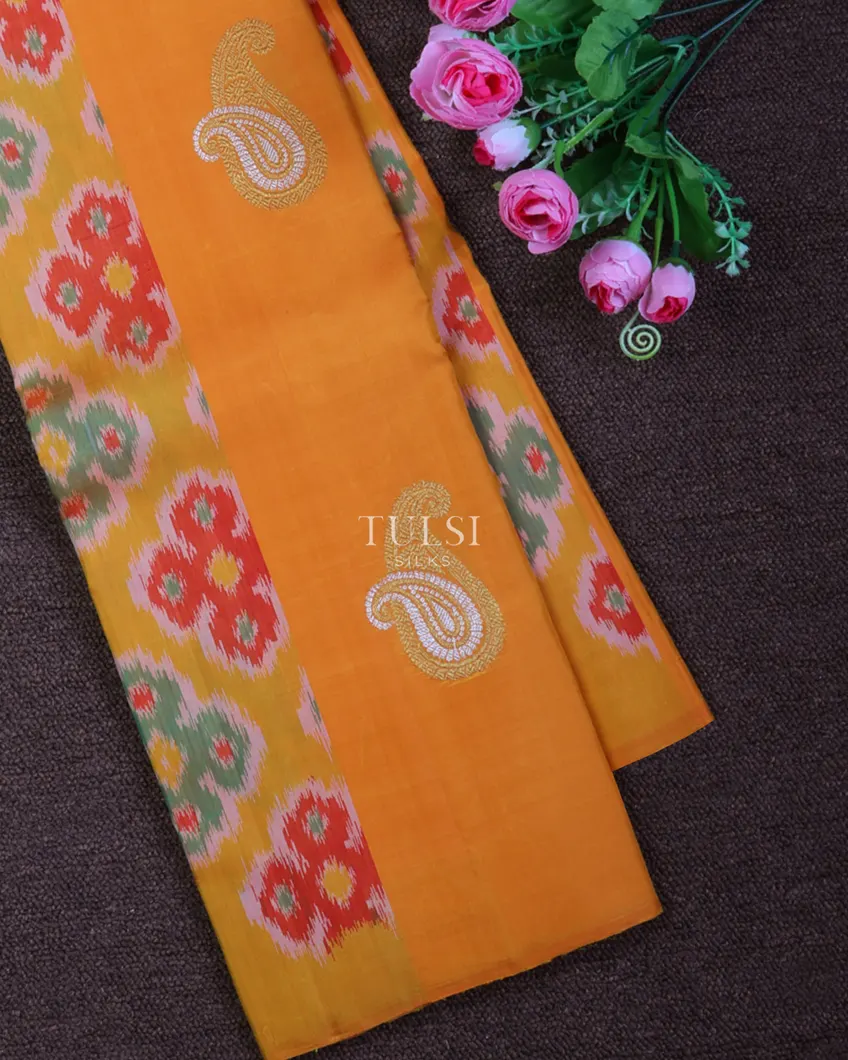Light Orange Kanjivaram Silk Saree T665218-1-image