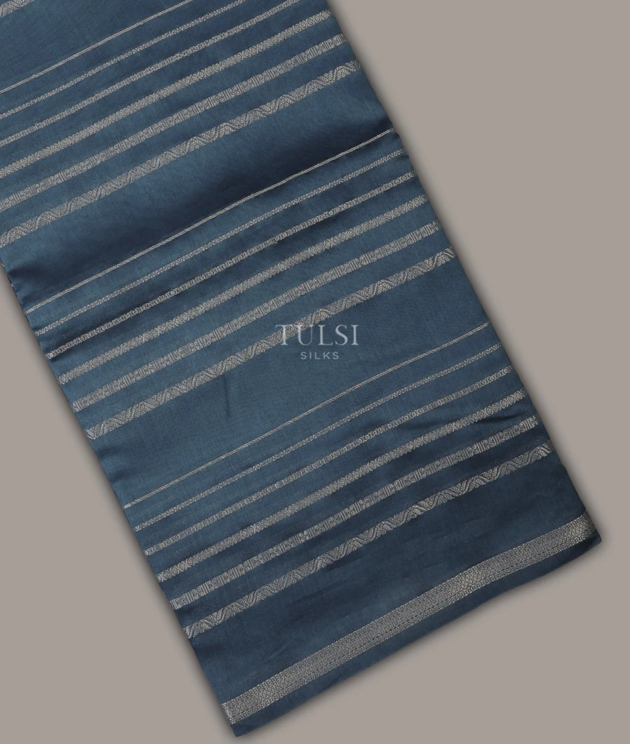 Blue Chanderi Cotton Saree T693912-image